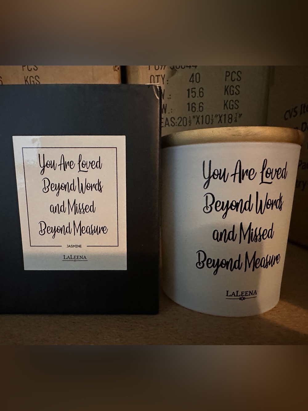 LaLeena 'You Are Loved' Scented Candle - jasmine